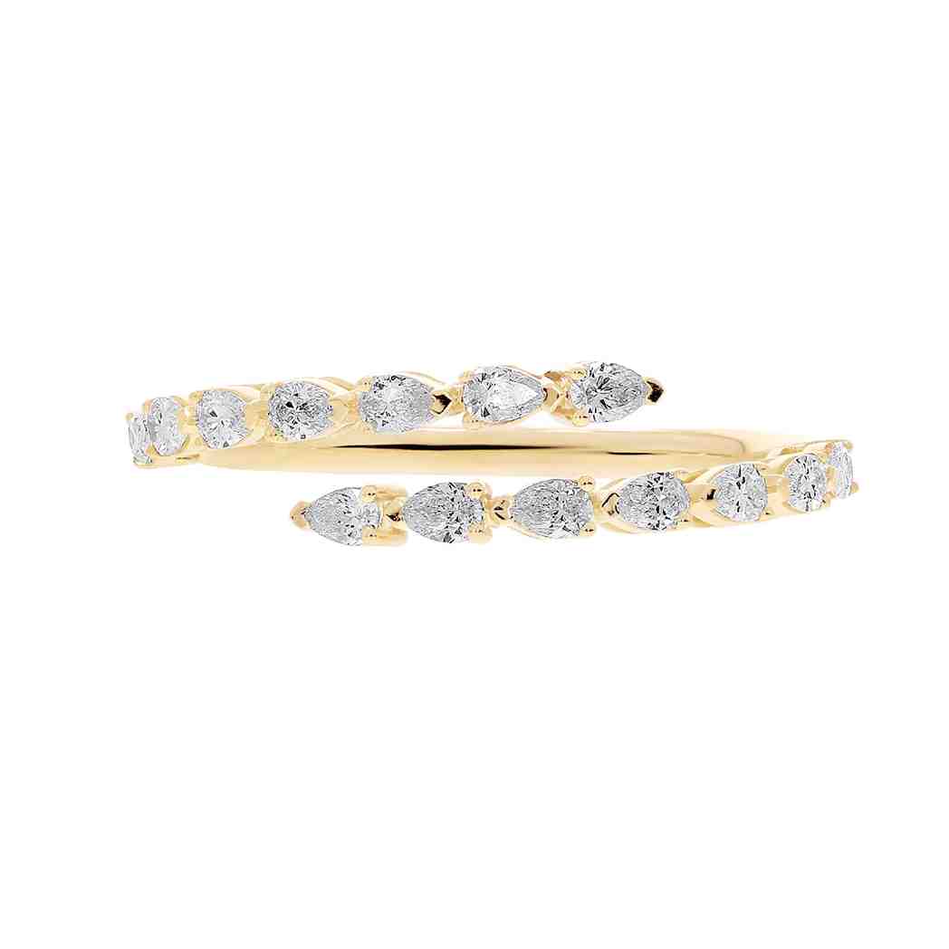 BYPASS Pear Shape Diamond Ring LR12946A 3X2